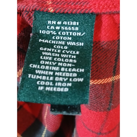 LAUREN Ralph Lauren Red Plaid Flannel Button Up Shirt Women's Size L - Picture 6 of 6
